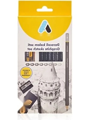 Hakay 8'li Dereceli Kurşun Kalem Seti, Sınav Silgisi ve Kalemtıraş Hediyeli