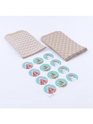 Hakay 20 Adet Puantiye ve Zikzak Desenli Kese Kağıdı Seti