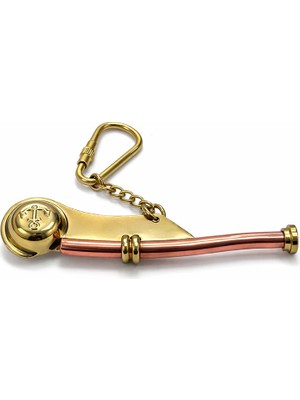 Noxsa Pirinç Silistre Düdüğü Anahtarlık