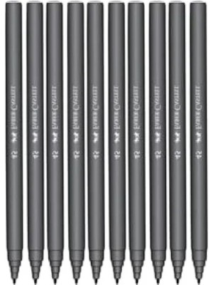 Hakay 10'lu Iğne Uçlu Keçeli Kalem Seti, Siyah