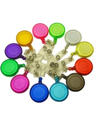 Hakay 12'li Kimlik Kartı Tutucu, Yaka Kartı Yoyo, Farklı Renk Seçenekleri