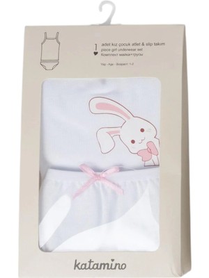 Katamino Lopik Ip Askılı Atlet-Slip Takım - Beyaz