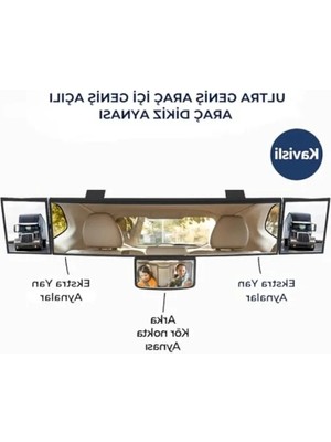 Hakay Ayarlanabilir Dışbükey Geniş Açılı Araç Dikiz Aynası - Kör Nokta Aynası
