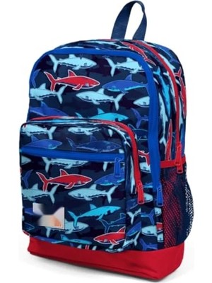 Hakay Dört Bölmeli Lacivert-Kırmızı Ilkokul Çantası