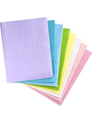 Hakay Pastel Gökkuşağı Ipek Kağıt Seti - 120 Yaprak, 50 cm x 50 cm