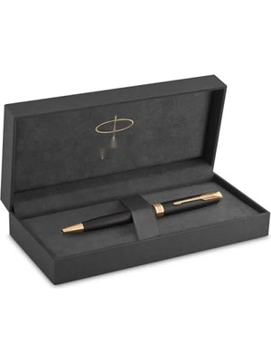 Hakay Mat Siyah Altın Tasarımlı Tükenmez Kalem, Orta Kalınlıkta Uç