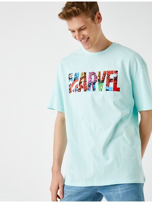 Koton Marvel Tişört Lisanslı Pamuklu Oversize