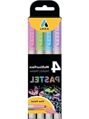 Hakay 4'lü Pastel Renk Markör Seti - Multisurface Kullanım