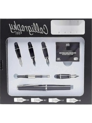 Hakay Kaligrafi Seti - Siyah Akrilik Kapak