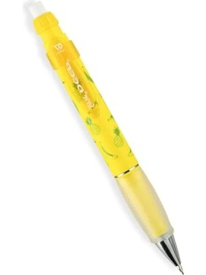 Hakay Mekanizma Kalem 0,7 Mm, Fosforlu Sarı Ananas & Muz Desenli