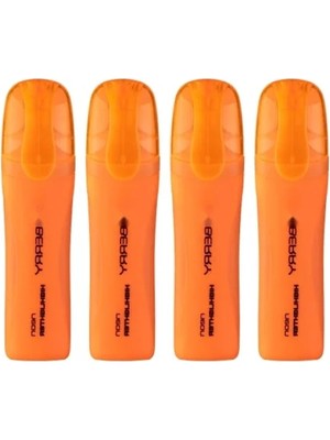 Hakay Turuncu Fosforlu Kalem Seti - 4'lü