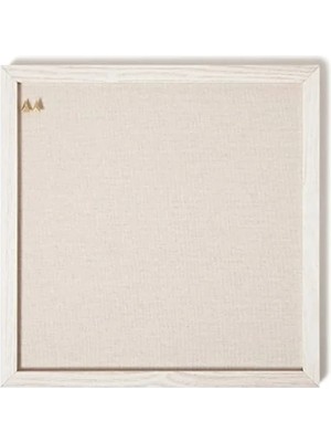 Hakay Rustik Keten Bülten Tahtası, Beyaz Ahşap Çerçeve