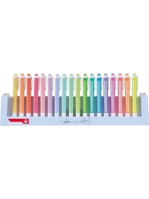 Hakay Neon ve Pastel Renkli Işaretleme Kalemi - 18 Renk