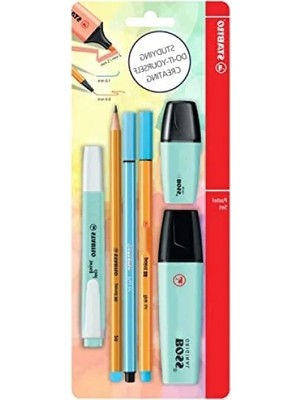 Hakay Tek Pastel Renk Kalem Seti - 6'lı Mavi