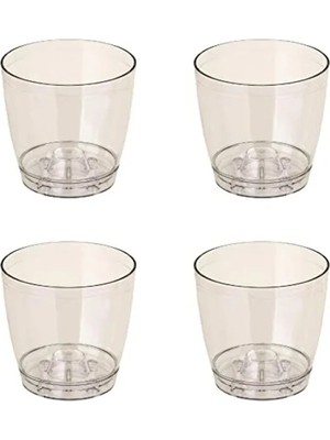 Hakay 4 Adet Düz Orkide Saksısı, 2.3 Litre Kapasite