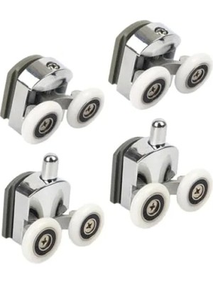 Hakay Duşa Kabin Teker Seti - 4 Adet Krom Tekerlek