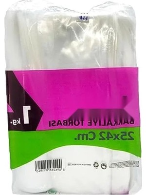 Hakay Şeffaf Naylon Bakkaliye Poşeti, 25X42CM, 1 kg Paket