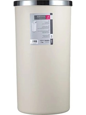 Hakay 30 x 56 cm Kapaklı Bej Çöp Kovası
