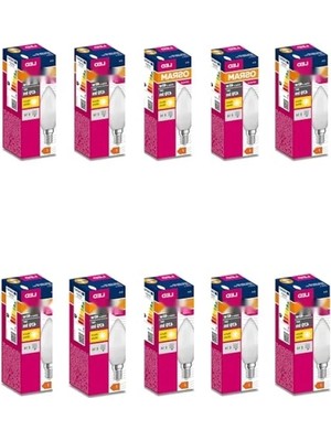 Hakay 10'lu Mum LED Ampul Seti - 4.9W, E14, Sarı Renk