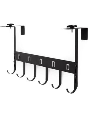 Hakay Ayarlanabilir Metal Kapı Arkası Askılık - 6 Kanca