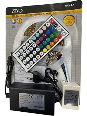 Hakay 5 Metre Renkli Rgb Şerit LED Seti, Kumanda ile