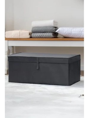 Hakay Lüks Çok Amaçlı Saklama Kutusu, Antrasit (Mega Plus Boy 70 x 40 x 30)