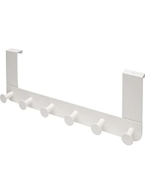 Hakay Metal Kapı Askısı - 6 Kancalı, Beyaz