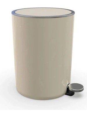 Hakay 5 Litre Kapasiteli Pedallı Çöp Kovası - Şık Bej Renk
