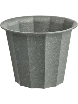Hakay Yüksek Kaliteli Bitki Saksısı, 9 Cm, Iç ve Dış Mekan Kullanımı Için Gri Renk