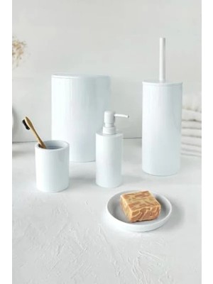 Hakay 5'li Banyo Seti - Beyaz, Sade ve Şık Tasarım