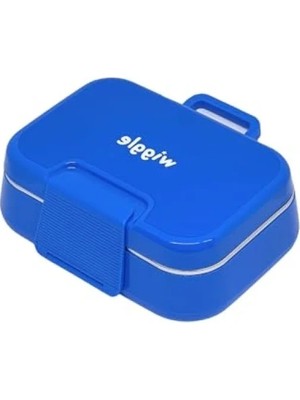 Hakay 1030ML Kapasiteli Paslanmaz Çelik Tek Katlı Iki Bölmeli Sefer Tası (Mavi)