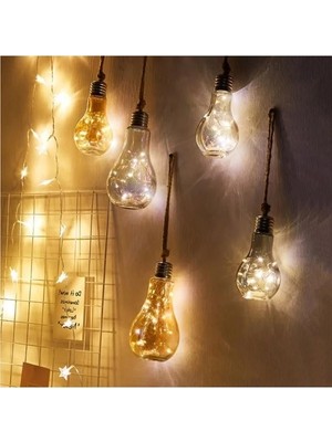 Hakay Pille Çalışan Şeffaf Sarkıt Lamba, Doğum Günü ve Düğün Için