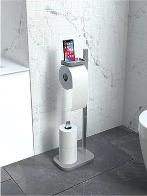 Hakay Gri Renkli Paslanmaz Tuvalet Kağıtlığı