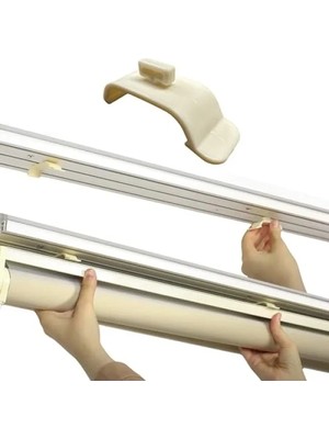 Hakay Pratik Stor Perde Korniş Takma Aparatı, Küçük Boy, Kaliteli 10 Adet