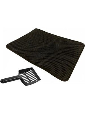 Hakay Kürek ve Elekli Kedi Tuvalet Önü Paspası Set 60 x 43 cm