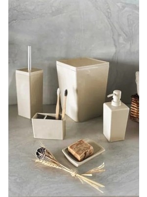 Hakay Şık ve Dayanıklı Banyo Seti - Bej Renk