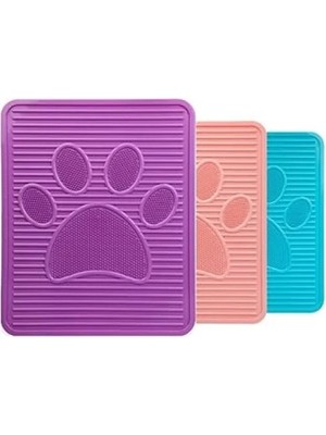 Hakay Çok Renkli Pati Desenli Evcil Hayvan Tuvalet Paspası, 51,5 x 42,5 cm