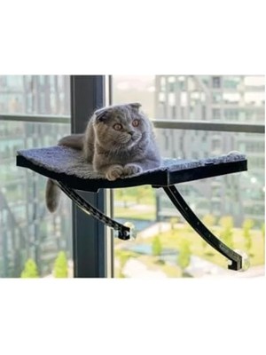 Hakay Vantuzlu Plastik Kedi Yatağı, Antrasit Renk