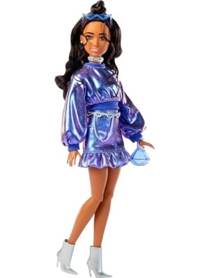 Hakay Stil Ikonu Bebek - Metalik Mavi Bluz ve Aksesuarlar ile