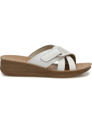 Polaris 409011.Z6FX Beyaz Kadın Ev Terliği