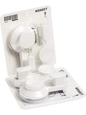 Hakay Beyaz Vantuzlu Kanca - 4 Adet