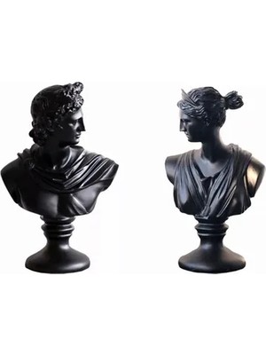 Vivense Apollo & Artemis Büst Ikili Set Siyah