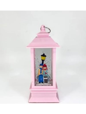 Hakay Romantik Kış Masalı Işıklı Kar Küresi - Pembe