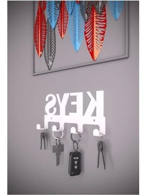 Hakay Dekoratif Metal Anahtar Askısı - Pratik Duvar Düzenleyici