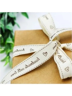 Hakay Natürel Pamuk Şerit, Handmade, 1.5 cm x 2 Metre