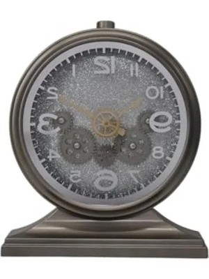 Hakay Modern Kadranlı 32X28 cm Ev ve Ofis Duvar Saati (Gri)