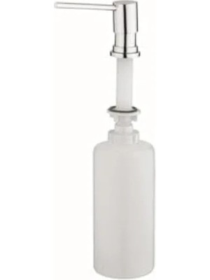 Hakay Krom Görünümlü Paslanmaz Çelik Kapaklı Sıvı Sabunluk