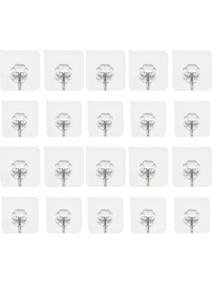 Hakay Ekonomik Fiyatlı 20 Adet Tekli Şeffaf Askı - 6 cm