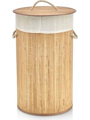 Hakay 55 Litre Kapasiteli Katlanır Yuvarlak Çamaşır Sepeti