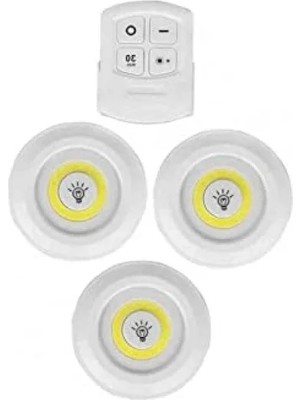 Hakay Uzaktan Kumandalı 3'lü LED Spot Lamba - Beyaz Işık